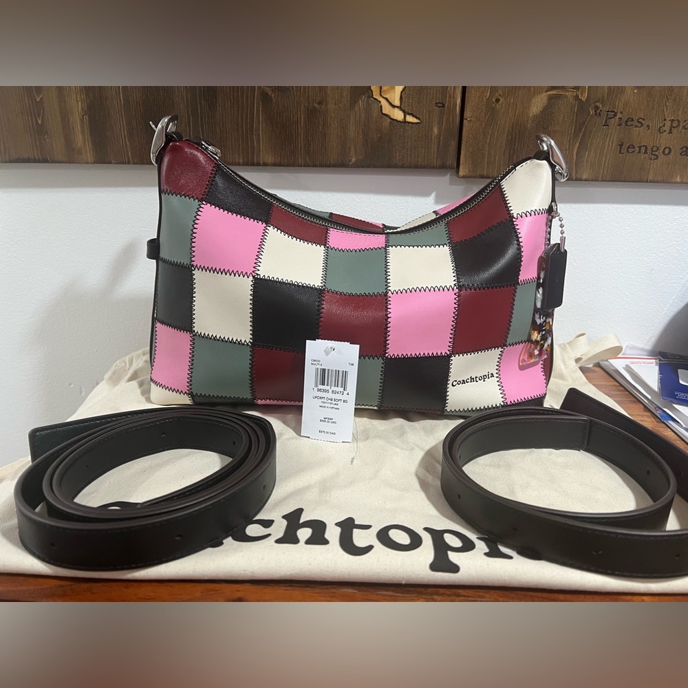 Alter/Ego Shoulder Bag In Checkerboard Upcrafted Leather